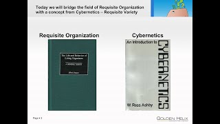 Requisite Organization and Requisite Variety Organizing Principles of Human Behavioral Complexity 1 [upl. by Brock]