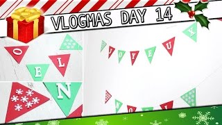 DIY déco de Noel facile  guirlande fanions Joyeux Noel  Vlogmas 14 [upl. by Colwin]