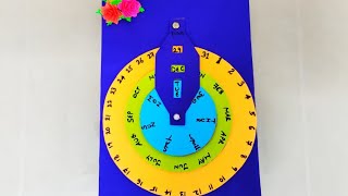 DIY DateMonthDay set wheel Calendar Easy Desk Calendar Making step by step  DIY calender [upl. by Abita]