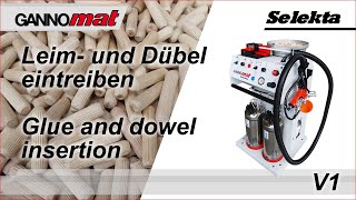 GANNOMAT Selekta  Dübeleintreibgerät  Handheld glue and dowel inserter [upl. by Chappelka]