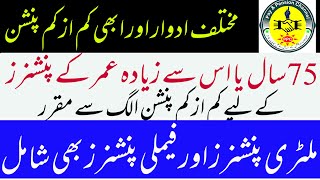 Pension of 75 years old Pensioners amp Below  75 سال اور اس سے کم عمر کے پنشنرز کی پنشن  Information [upl. by Chemesh507]