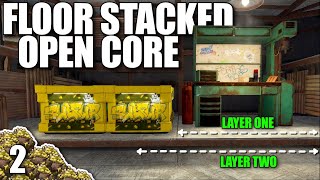 I BUILT MY FLOOR STACKED OPEN CORE BASE BETWEEN 2 CLANS  Solo Rust [upl. by Yekcin]