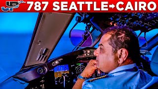 Egyptair Boeing 7879 Cockpit Seattle🇺🇸 to Cairo🇪🇬 [upl. by Kcirred557]