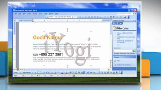 Microsoft® Word 2003 Adjust the position of a WordArt Object in Windows® XP [upl. by Beatty]