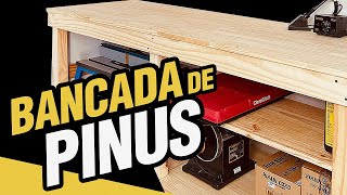 Como fazer uma bancada de pinus fácil e rápida [upl. by Adniles]