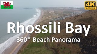 Rhossili Bay  Gower  Wales  UK  4k 360° [upl. by Erinna]