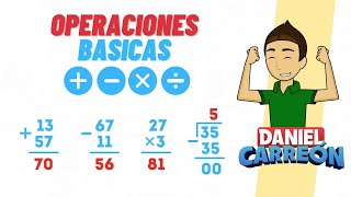 OPERACIONES BASICAS Suma resta multiplicación y division Super facil  Para principiantes [upl. by Merri]