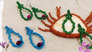 Macramé earrings for beginnersdo it step by step [upl. by Doria984]