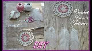 How to Crochet a small Dream catcher Doily pattern DIY tutorial [upl. by Ellinehc]