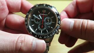 Wenger Black Night Chronograph Watch Review Omega Speedmaster Alternative [upl. by Lebasi]