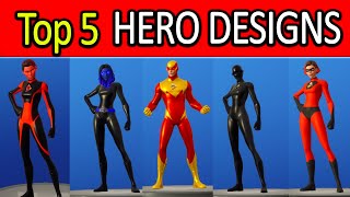 5 BEST CUSTOMIZE YOUR SUPERHERO DESIGN COMBOS in Fortnite Chapter 2 Season 4 [upl. by Anees]