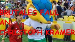 Das brutale Foul an Christoph KramerWMFinale 2014 [upl. by Ycal944]