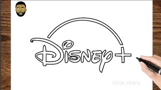 How To Draw Disney  logo step by step [upl. by Habas]