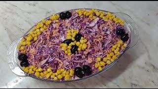 Sousou Cuisine How to make coleslaw  salade de chou  كيفية تحضير سلطة الكرمب [upl. by Ecirb]