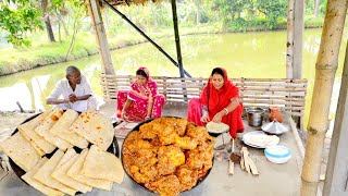 একদম কম তেল দিয়ে পকেট পরোটা সাথে দারুন স্বাদের চিকেন কষা রান্না করলাম সাথে জমিয়ে খাওয়া [upl. by Yrennalf]