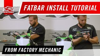 How to install a Renthal Fatbar MX handlebar  Learn from Factory Race Mechanic • Renthal Tech Tips [upl. by Arlon]