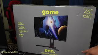 ONN FHD Gaming Monitor  Only 160 Walmart Unboxing And Set Up [upl. by Aleydis663]