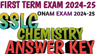 sslc first termnal examination chemistry answer key 202425 scert [upl. by Tj799]