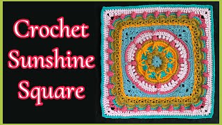 Crochet Sunshine Square ✅ [upl. by Yesrej]