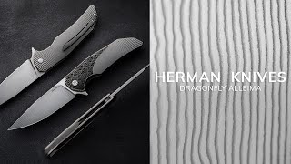 FOLDING KNIFE FOLDER DRAGONFLY 353 ALLEIMA HALF DRESS HERMAN KNIVES [upl. by Tiffanle941]