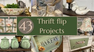 Mega Thrift Flip video43 Thrift store makeovers in one video2 year Youtube anniversaryAll my favs [upl. by Latsirhc288]