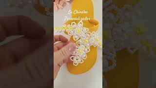 Chinelos Personalizados com pérolas chinelospersonalizados youtubeshorts diy [upl. by Idas599]