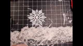 Shabby Chic Snowflake Ornaments Tutorial [upl. by Haneeja]