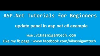 update panel in aspnet c example  aspnet tutorials [upl. by Gerg]