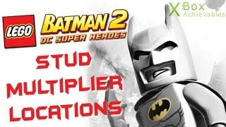 LEGO Batman 2  Stud Multiplier Locations Guide [upl. by Ahsinod288]