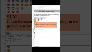 How to Split and Count Emojis with Excel Formulas excelshortcuts exceltricks exceltips [upl. by Etnoled]