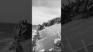 Flight deck view from USS Cowpens during Typhoon Cobra 1944 ytshort ww2 typhoon [upl. by Enreval]