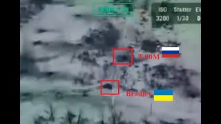 Two Bradleys Versus a T90M at Close Range and Win In Stepove Amazing Footage [upl. by Anilasor]