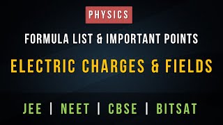 Electric Charges amp Fields – Formula List amp Important Points  JEE NEET CBSE  COACHENGG APP [upl. by Isiad]