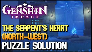 Genshin Impact  The Serpents Heart NorthWest Puzzle Solution [upl. by Oirifrop]