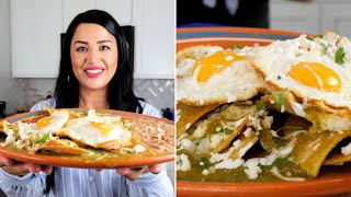 How to make THE BEST CHILAQUILES VERDES  MEXICAN BREAKFAST RECIPE  VIEWS ON THE ROAD [upl. by Nyleek]