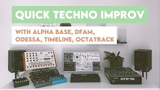 QUICK LIVE TECHNO IMPROV  With Alpha Base DFAM Odessa  Timeline Octatrack [upl. by Wagstaff297]