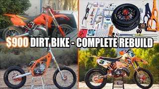 900 dirt bike KTM 250SX complete rebuild  time lapse [upl. by Vilhelmina]