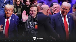 🇺🇸 Presidentelect Donald Trump arrives at Madison Square Garden alongside Elon Musk UFC309 😮‍💨 [upl. by Eintruoc922]