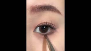 Eye makeup tutorial  Koreanstyle soft glitter eye makeup ✨👁️ [upl. by Aiynat]