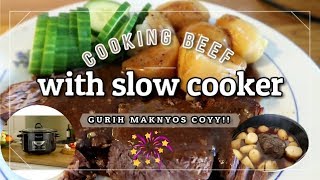 MASAK DAGING WITH SLOW COOKERCROCKPOTEASY DINNER [upl. by Neeli]