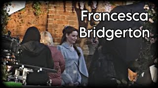 Francesca Bridgerton Filming Season 3 at Ramgers House [upl. by Cohleen]