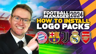 Logo Pack Install Guide Football Manager 2024  How to get real club badges and logos into FM24 [upl. by Dlonyar]