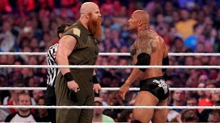 The Rock vs Erick Rowan WrestleMania 32 [upl. by Inttirb]