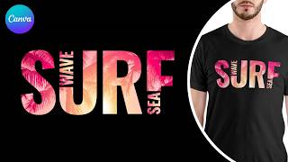 Canva TShirt Design Easy Text Effects Tutorial [upl. by Ainomar209]