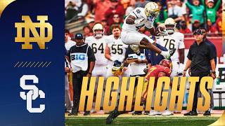 Highlights at Southern Cal  Notre Dame Football [upl. by Dnob]