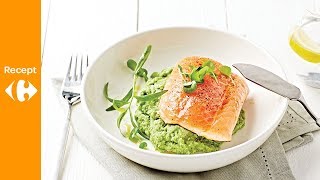 Licht gebakken zalmfilet met broccolipuree [upl. by Esydnac]