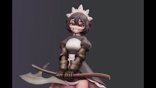 Executioner Maid Zbrush Timelapse  Speed Sculpt [upl. by Acie304]