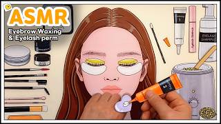 💸paperdiy💸 ASMR Eyebrow Waxing amp Eyelash perm for Sleep 💤 편안한 눈썹 왁싱 amp 속눈썹 펌 ASMR  꿀잠 유도 🔇No music [upl. by Junina]