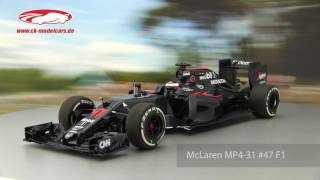 ckmodelcarsvideo Stoffel Vandoorne McLaren MP4 31 47 F1 Debut Bahrain GP F1 2016 Minichamps [upl. by Oidivo448]