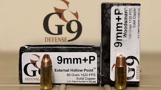 9MM P defense ammo  G9 Defense [upl. by Elleirad]